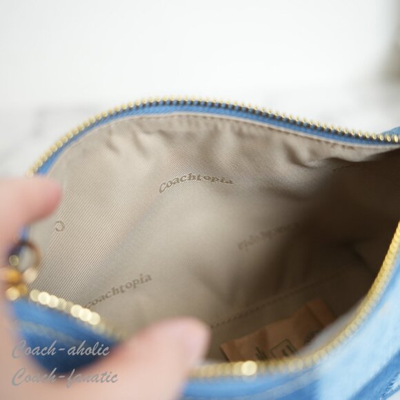 Coach Coachtopia Alter/Ego Small Slouchy Shoulder Bag In Upcrafted Cotton CDT10 - Picture 15 of 16